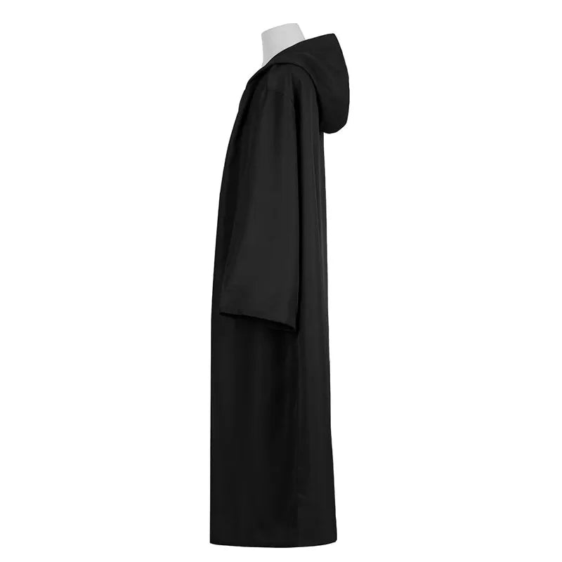 Witch Long Shirt Hooded Black Robe Halloween Cloak Cosplay Costumes Adults and Kids Scary Ghost Play Cloak Robe