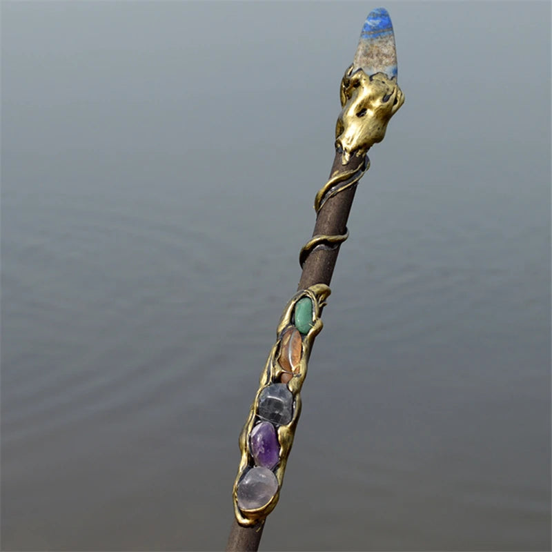 witchcraft Natural Crystal Magic Wand Amethyst Altar Stones Wizard Princess Fairy Magic Wands Home Decor Handmade Jewelry