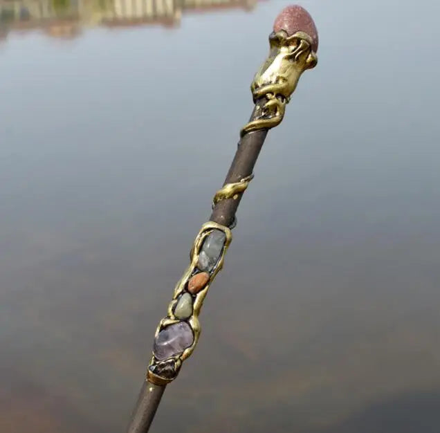 witchcraft Natural Crystal Magic Wand Amethyst Altar Stones Wizard Princess Fairy Magic Wands Home Decor Handmade Jewelry