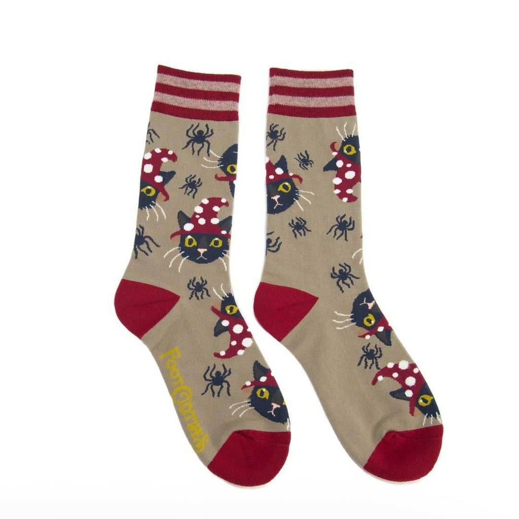 Witchy Whiskers Crew Socks - 