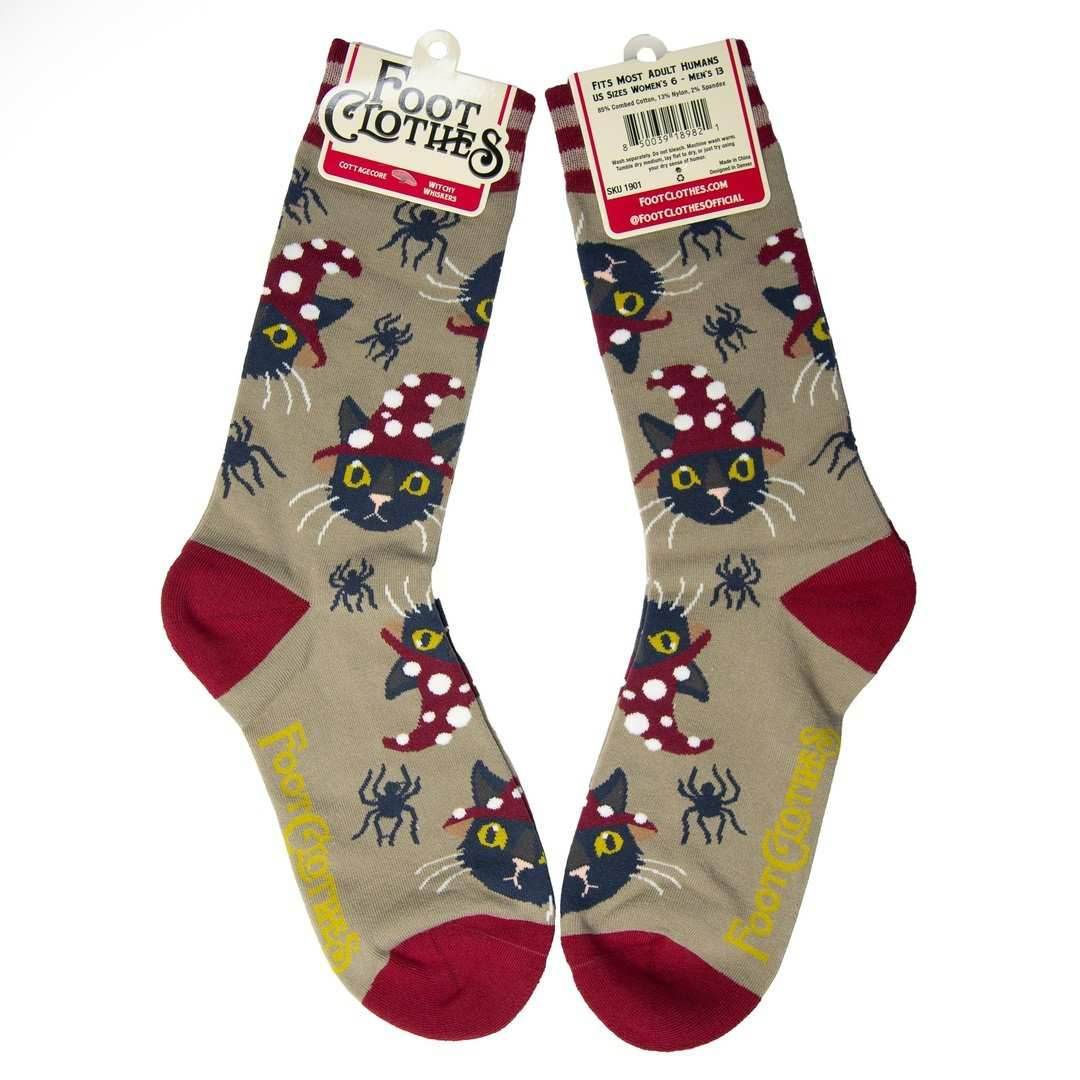 Witchy Whiskers Crew Socks - 