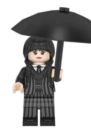 Wednesday Addams Custom Minifig - 
