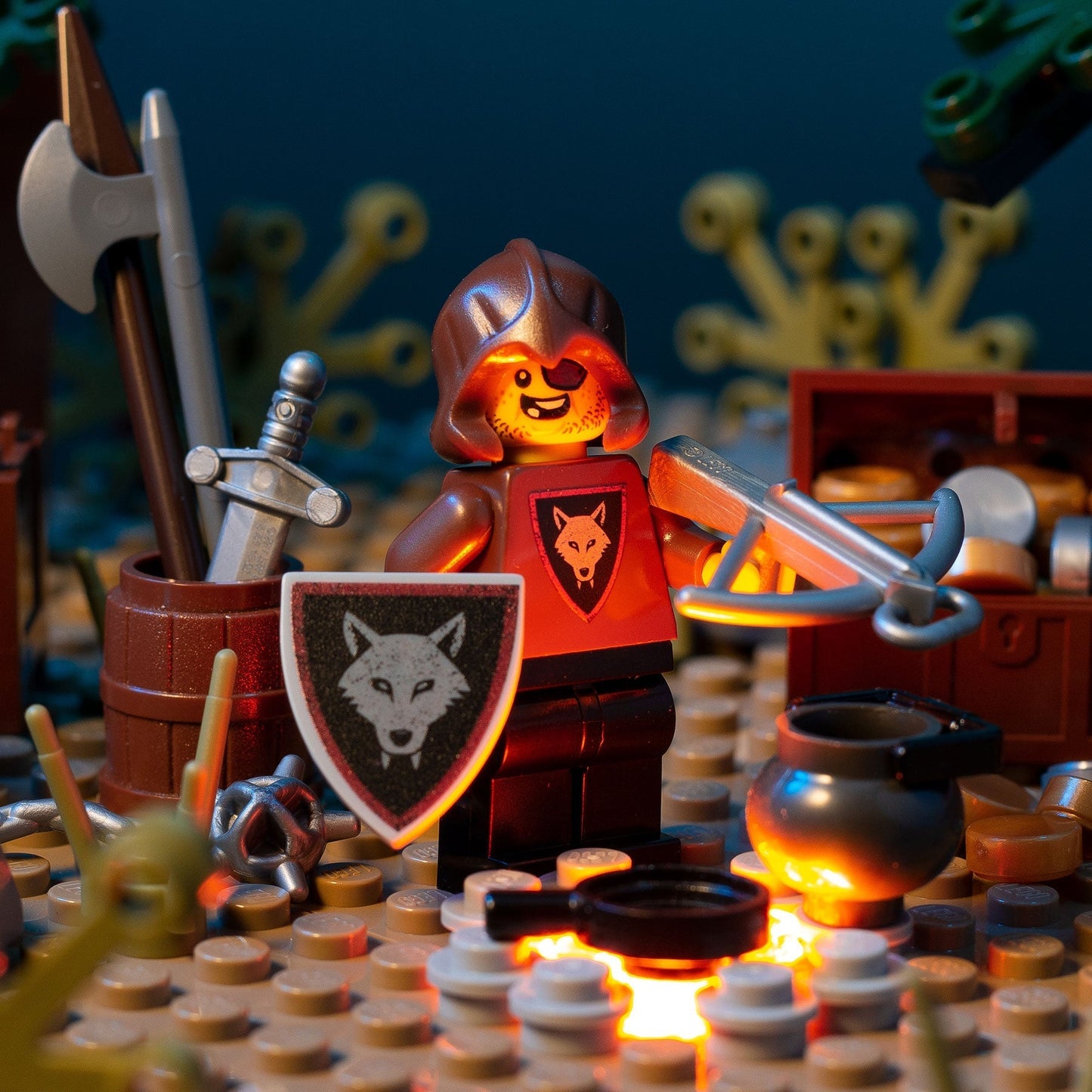 Wolfpack Bandit (Crossbow) - Custom Castle Minifigure