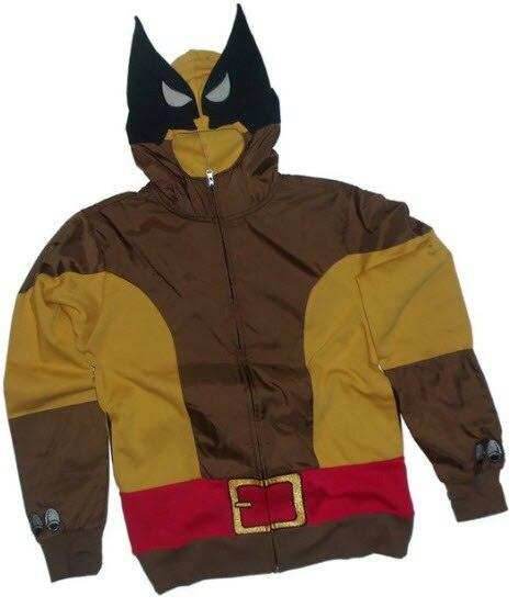 Wolverine Adult Brown Costume Hoodie Sweatshirt - S