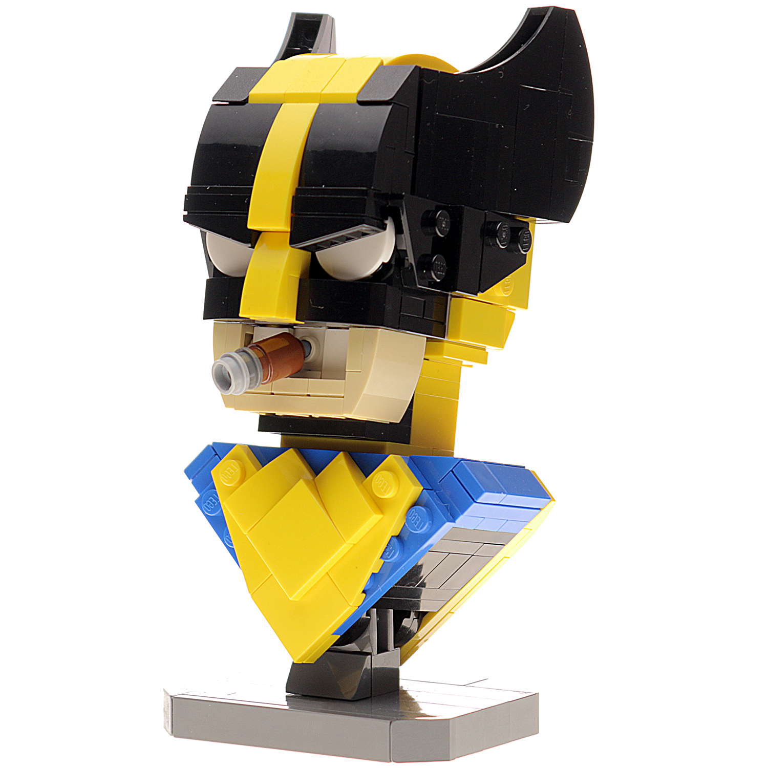 Wolverine Bust MOC made using LEGO bricks