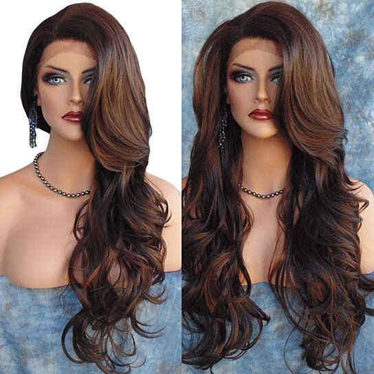 Women Fashion Long Wavy Curly Hair Cospaly Costume Full Wigs Hair Extension