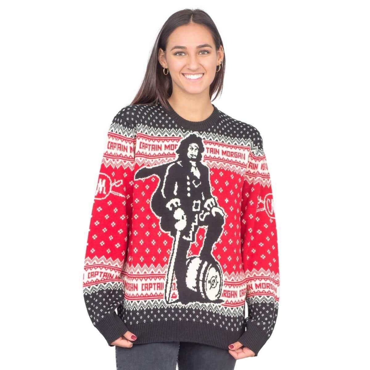 Women's Captain Morgan The Standing Captain Ugly Christmas Sweater - S