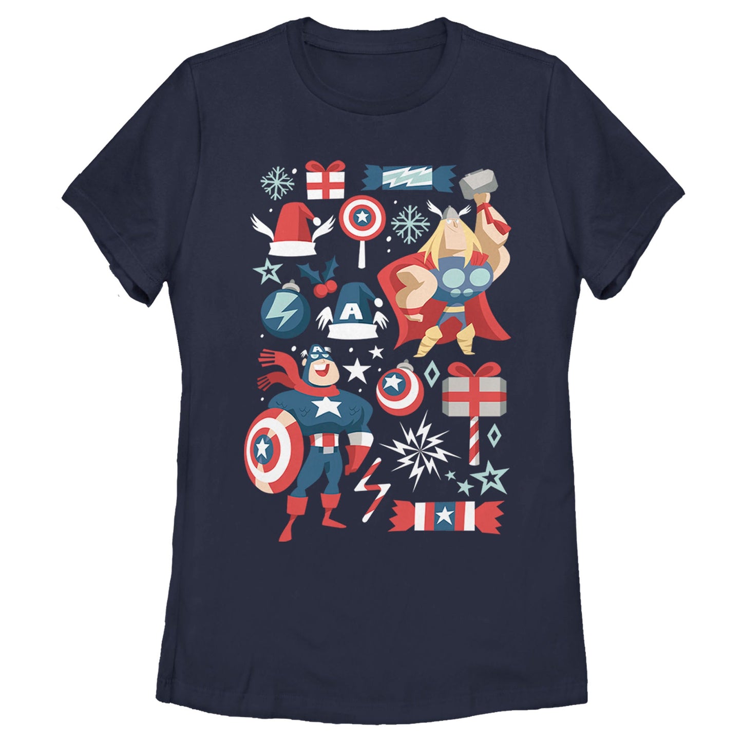 Women's Marvel Holiday Mashup T-Shirt