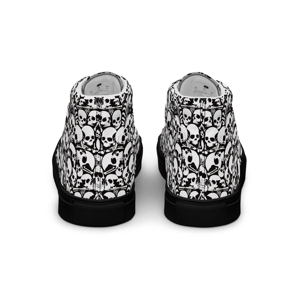 Skull and Bones Ossuary Women’s High Top Canvas Shoes - 5