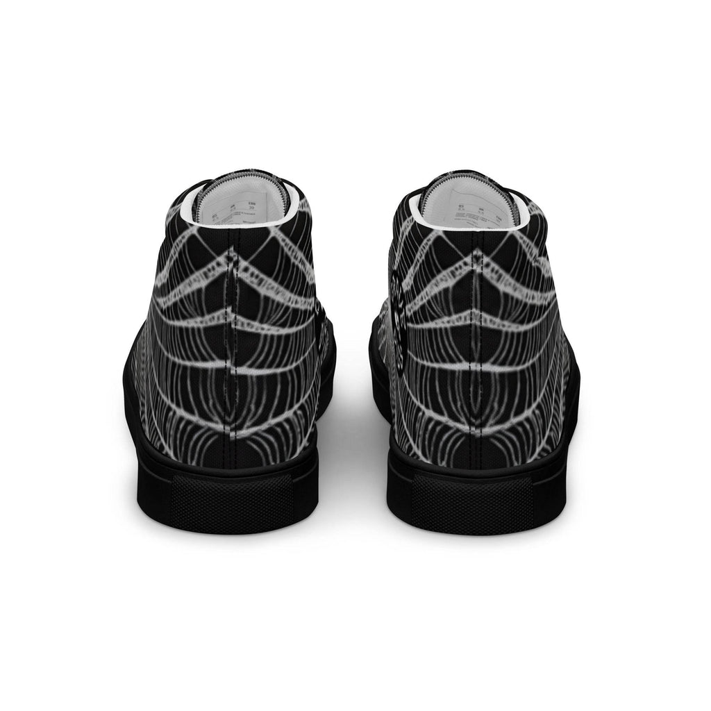 Spider Web Women’s High Top Canvas Shoes - 5
