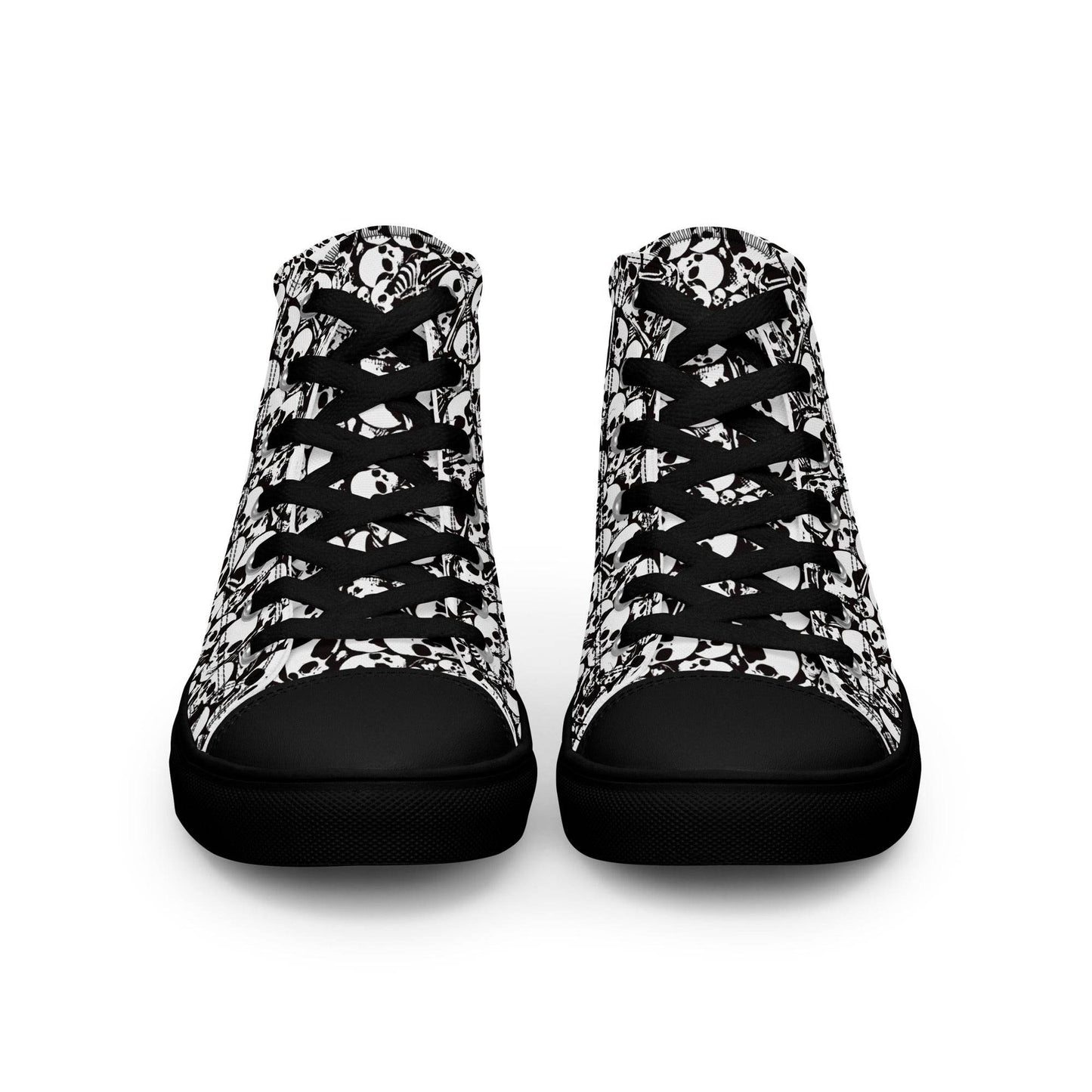 Skull and Bones Ossuary Women’s High Top Canvas Shoes - 5