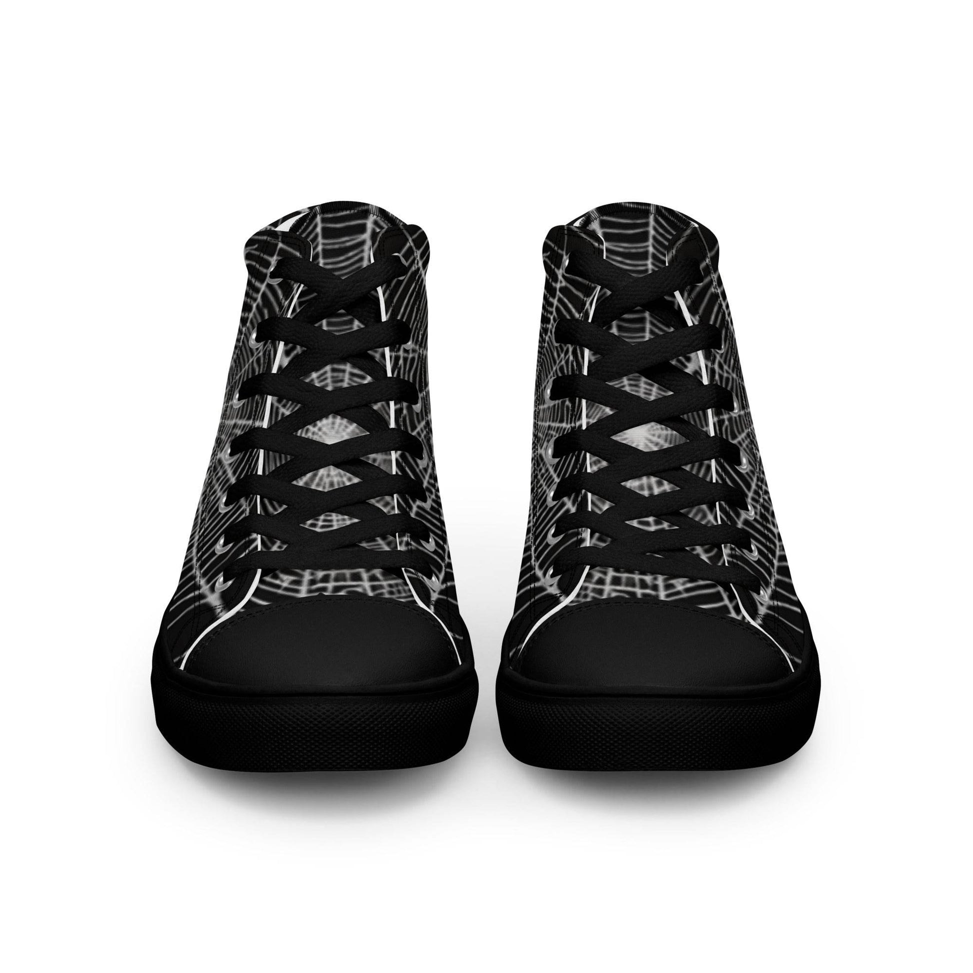 Spider Web Women’s High Top Canvas Shoes - 5
