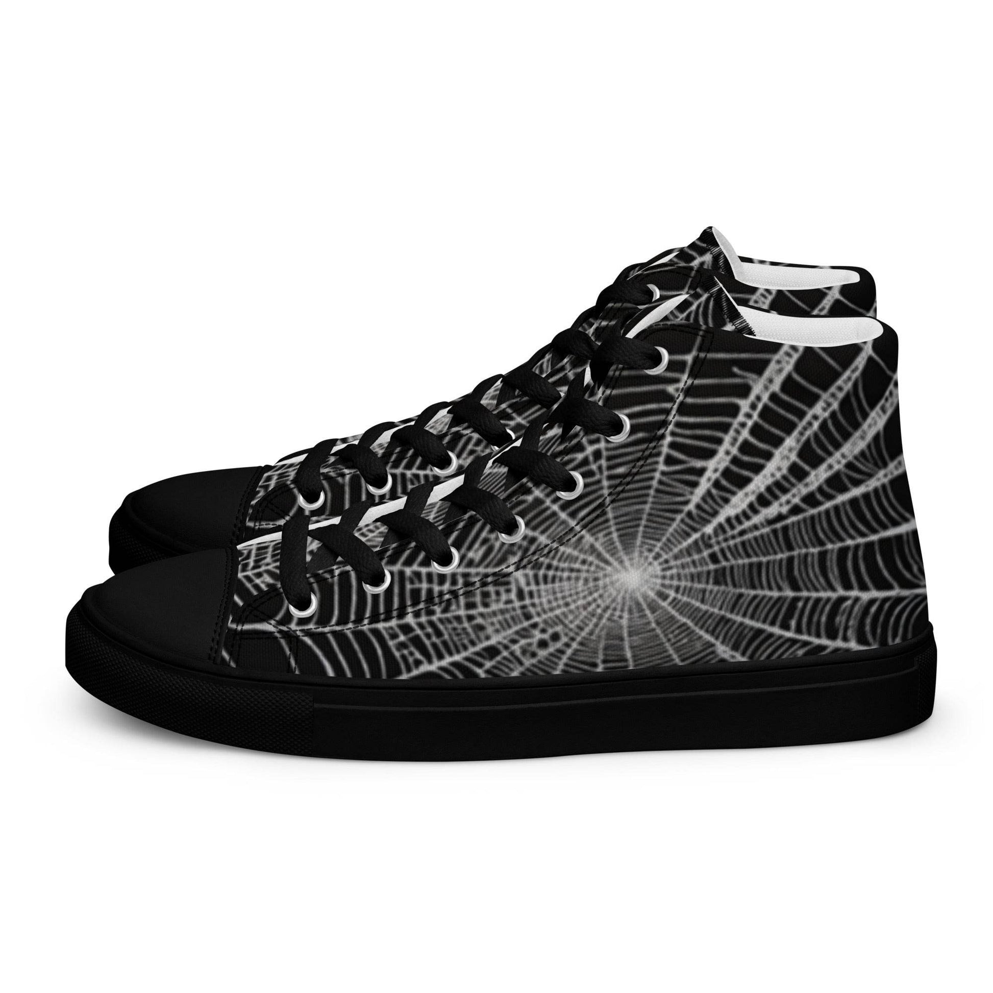 Spider Web Women’s High Top Canvas Shoes - 5