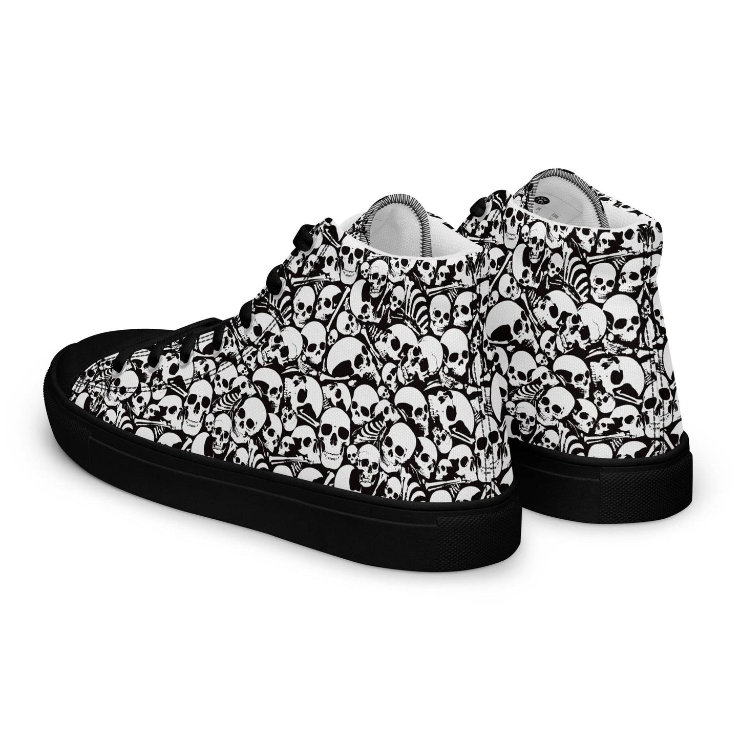 Skull and Bones Ossuary Women’s High Top Canvas Shoes - 5