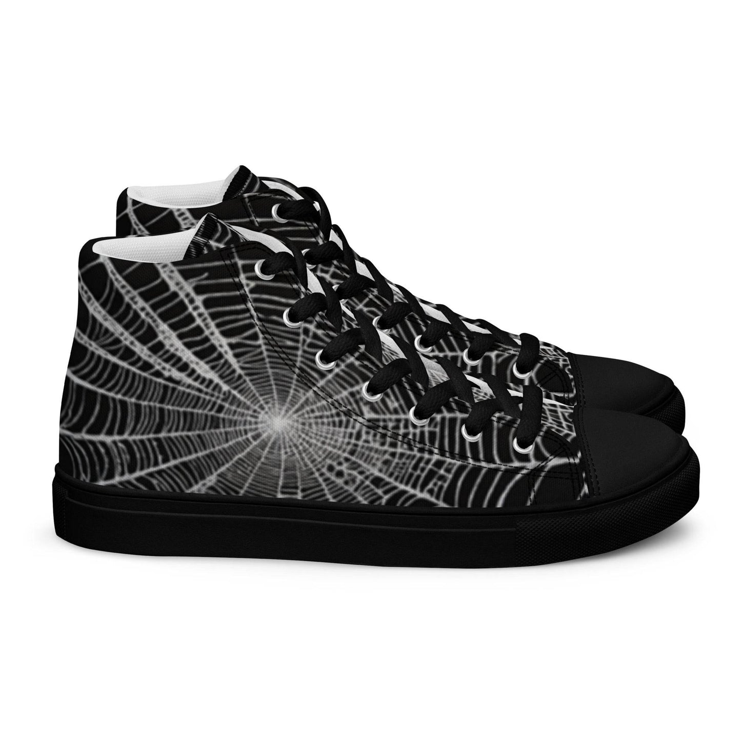 Spider Web Women’s High Top Canvas Shoes - 5