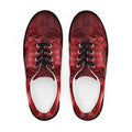 Gothic Skull and Heart Women’s Lace-up Canvas Shoes - 5