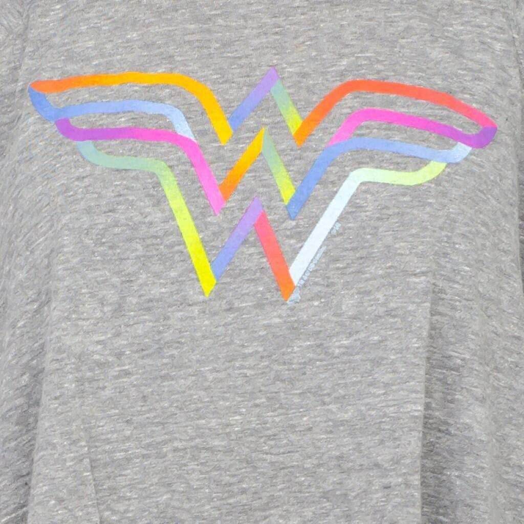 Wonder Woman Rainbow Logo Long Sleeve T-Shirt - S