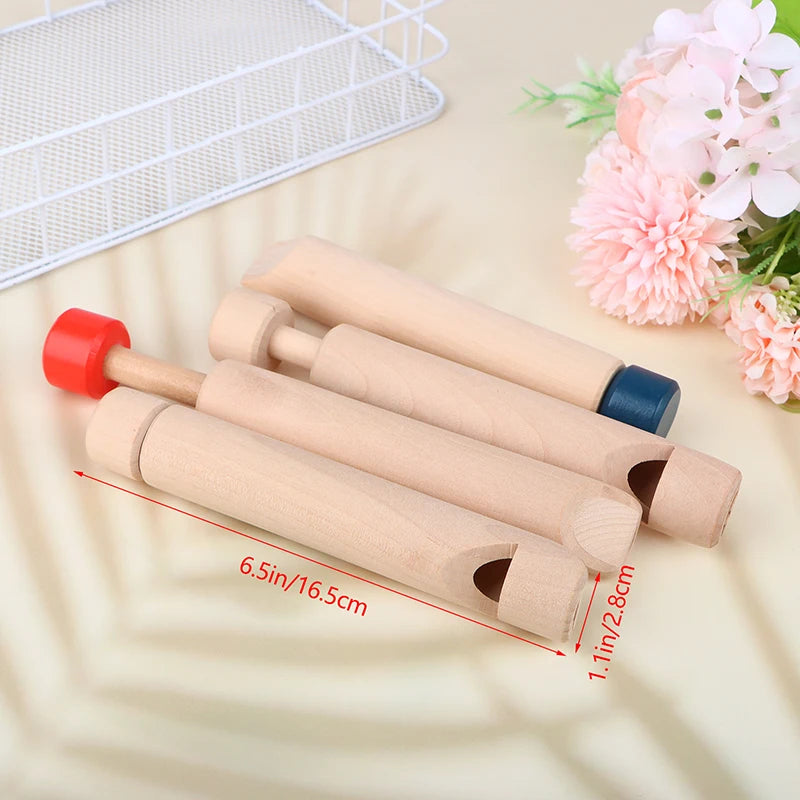 Wood Slide Whistle Glossy Wooden Push Pull Flute Instruments Children Adults Vocal Training Whistles Diacritical Sliding Piccolo