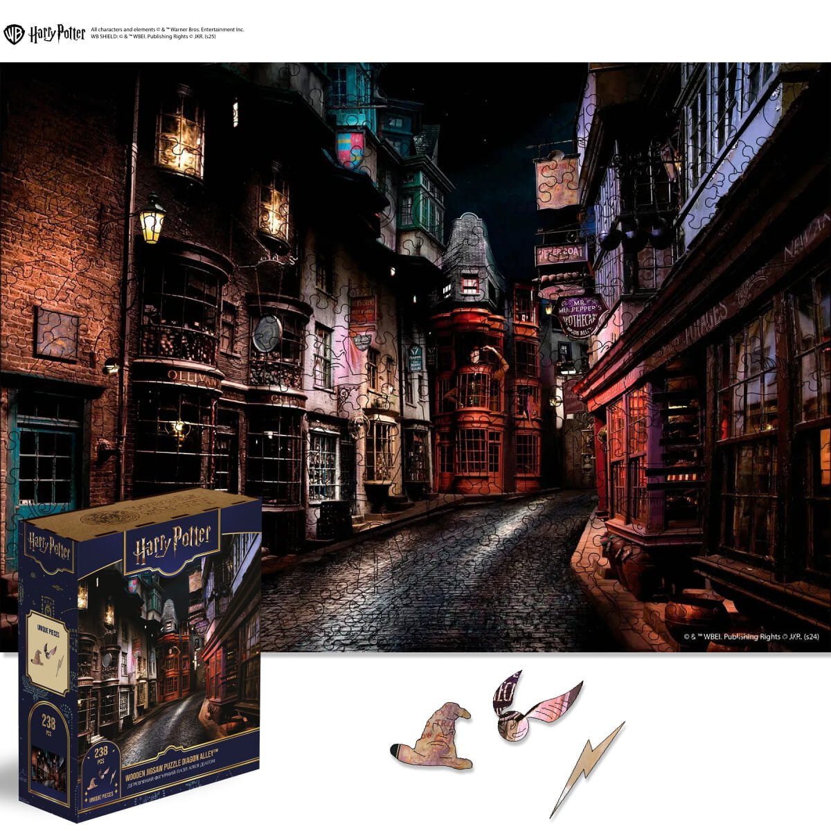 Wooden jigsaw classic puzzle Harry Potter Diagon Alley™