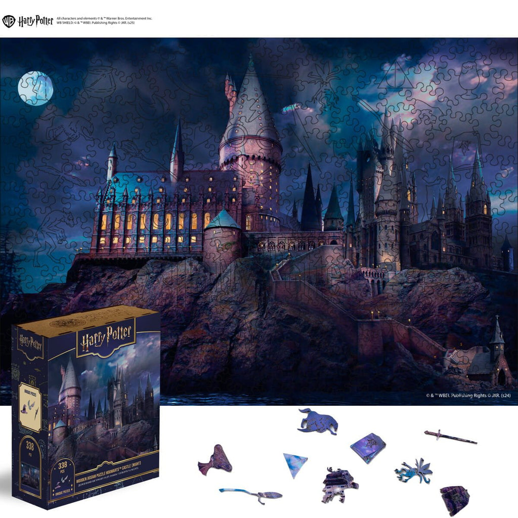 Wooden jigsaw puzzle Harry Potter Hogwarts Castle Night™