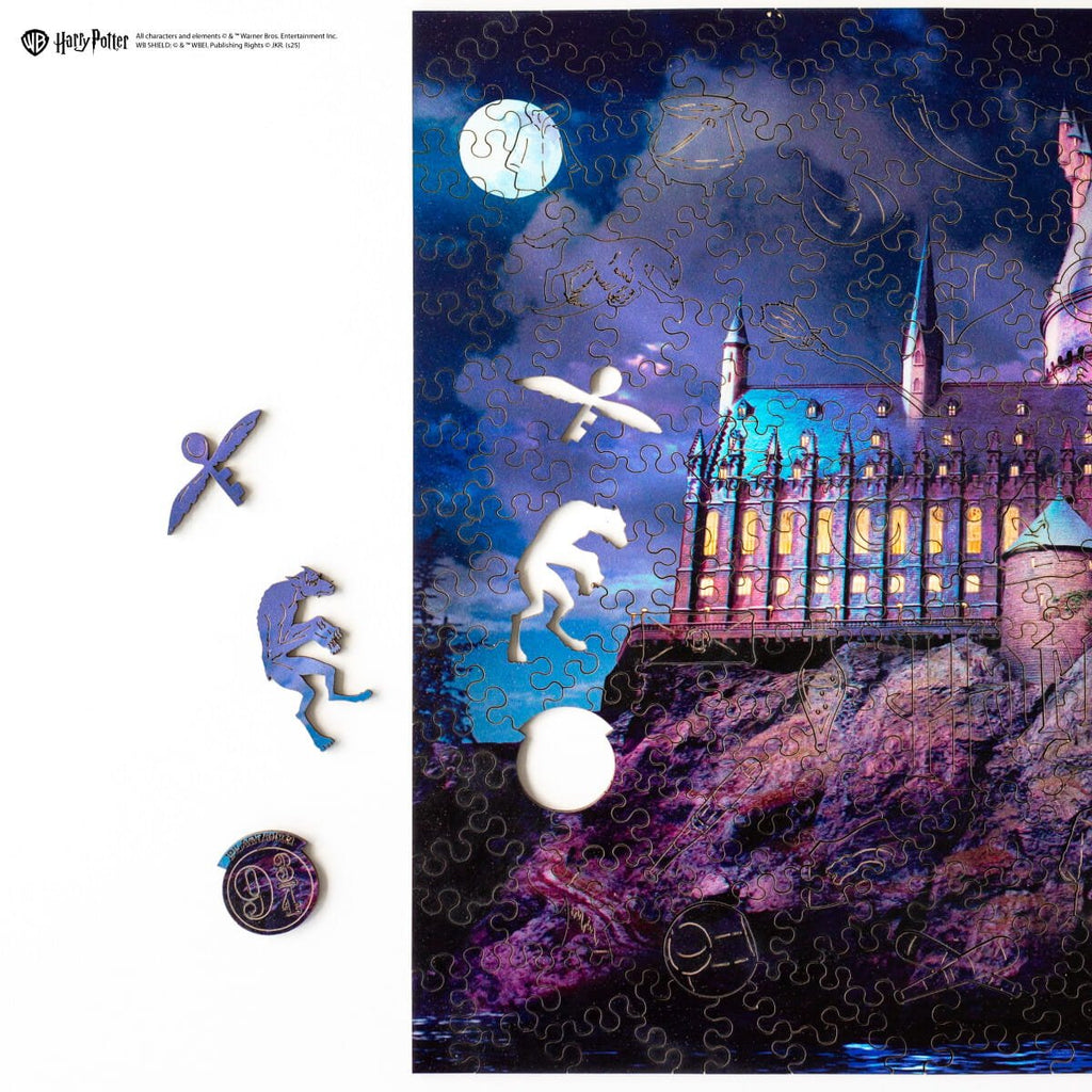 Wooden jigsaw puzzle Harry Potter Hogwarts Castle Night™