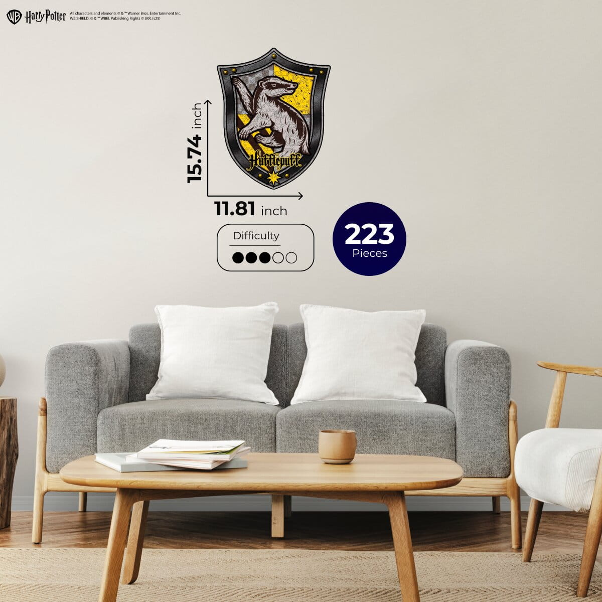 Wooden jigsaw puzzle Harry Potter Hufflepuff™