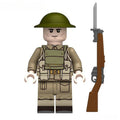 World War 2 British Infantry Soldier Custom Lego Minifigures Toys