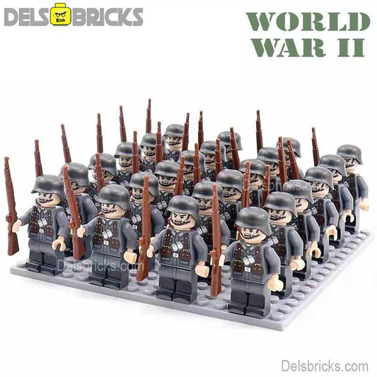 World War 2 German Soldiers set of 24 Lego Minifigures Custom Toys 1 - 