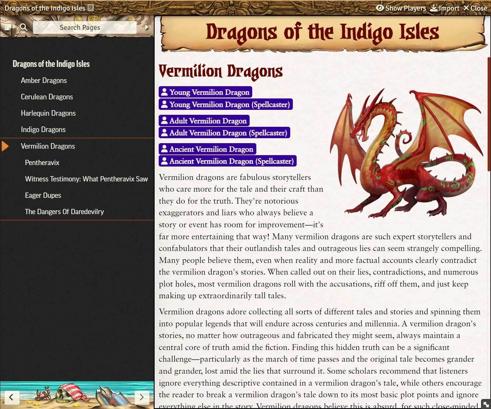 World of Battlezoo: Indigo Isles for Foundry VTT - Pathfinder 2nd Edition / Foundry VTT Module Only