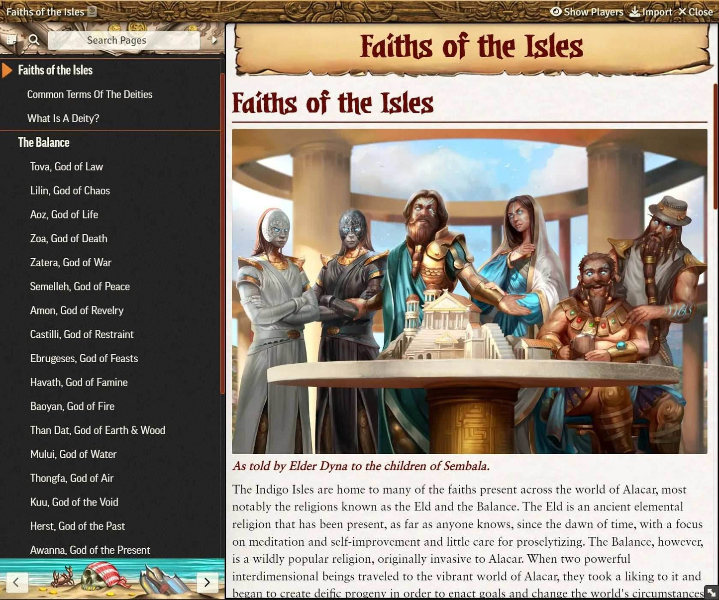 World of Battlezoo: Indigo Isles for Foundry VTT - Pathfinder 2nd Edition / Foundry VTT Module Only