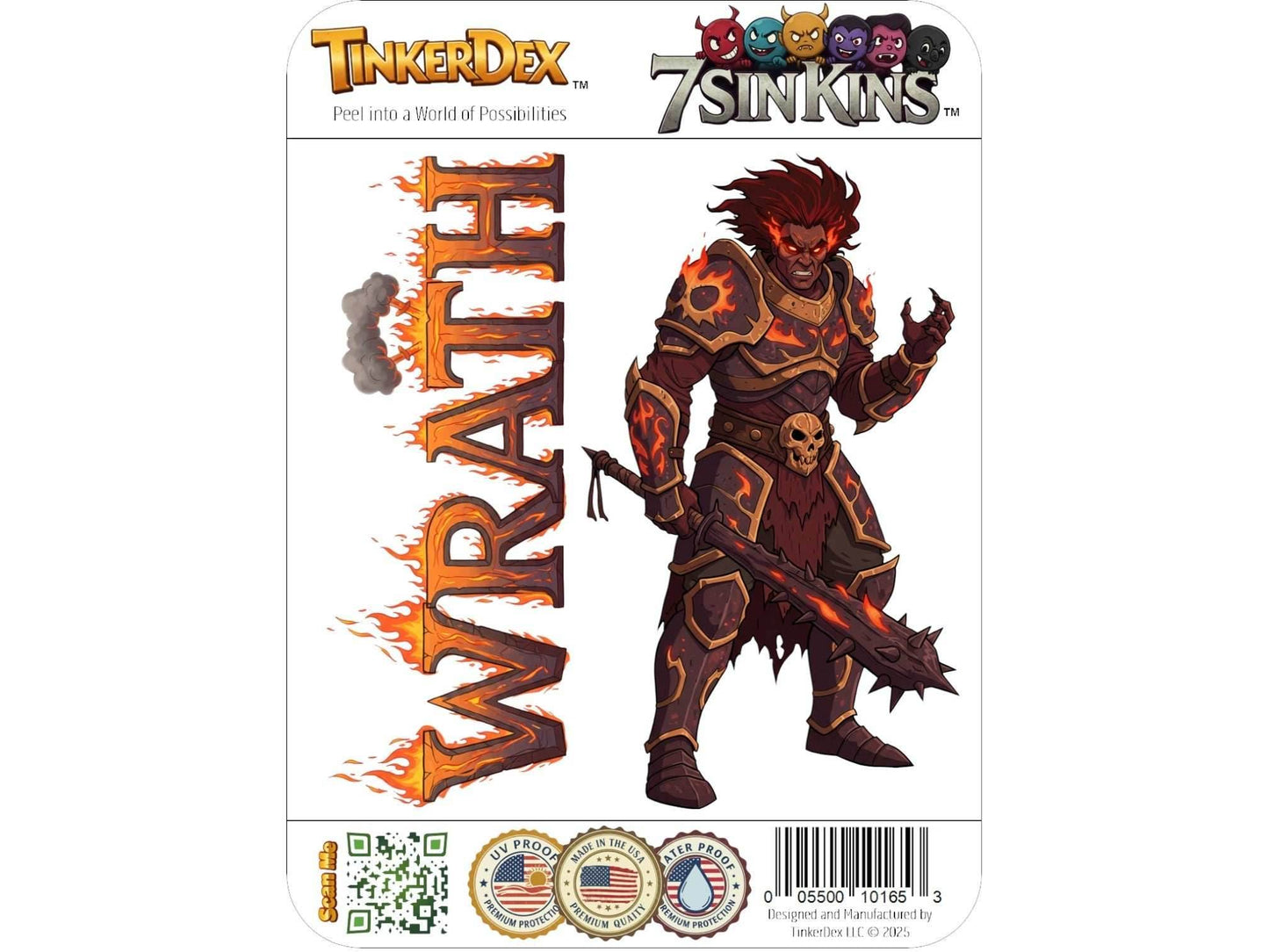 Wrath Ira 7 Sinkins™ Vinyl Sticker – Personification of Wrath | Waterproof & UV-Proof - Sticker / Mini