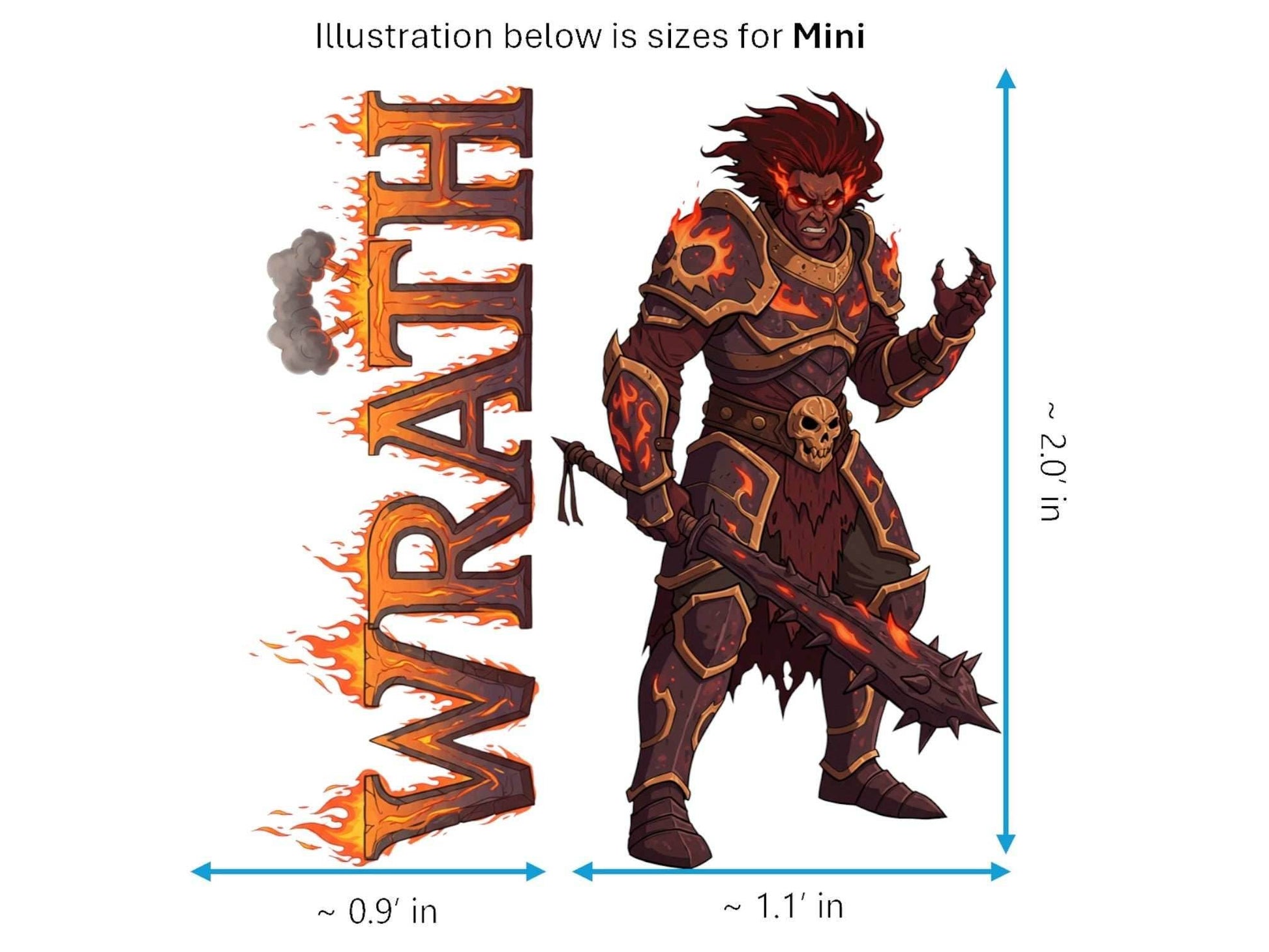 Wrath Ira 7 Sinkins™ Vinyl Sticker – Personification of Wrath | Waterproof & UV-Proof - Sticker / Mini