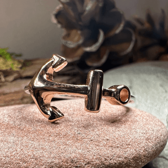 Rose Gold Hope Anchor Ring - 6