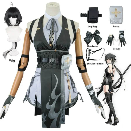 Wuthering Waves Rover Cosplay Costume – Full Set with Wig & Accessories - S / Wig Only