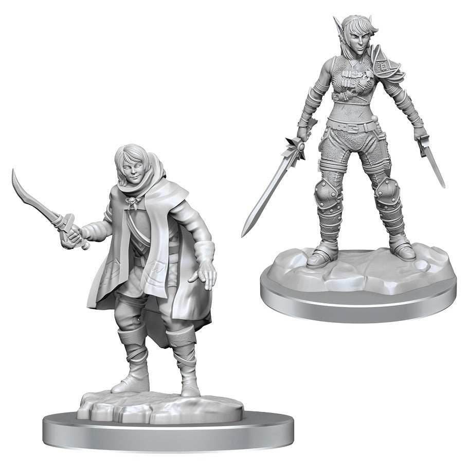 D&D: Nolzur's Marvelous Miniatures - Elf Rogue & Half-Elf Rogue Protégé - 