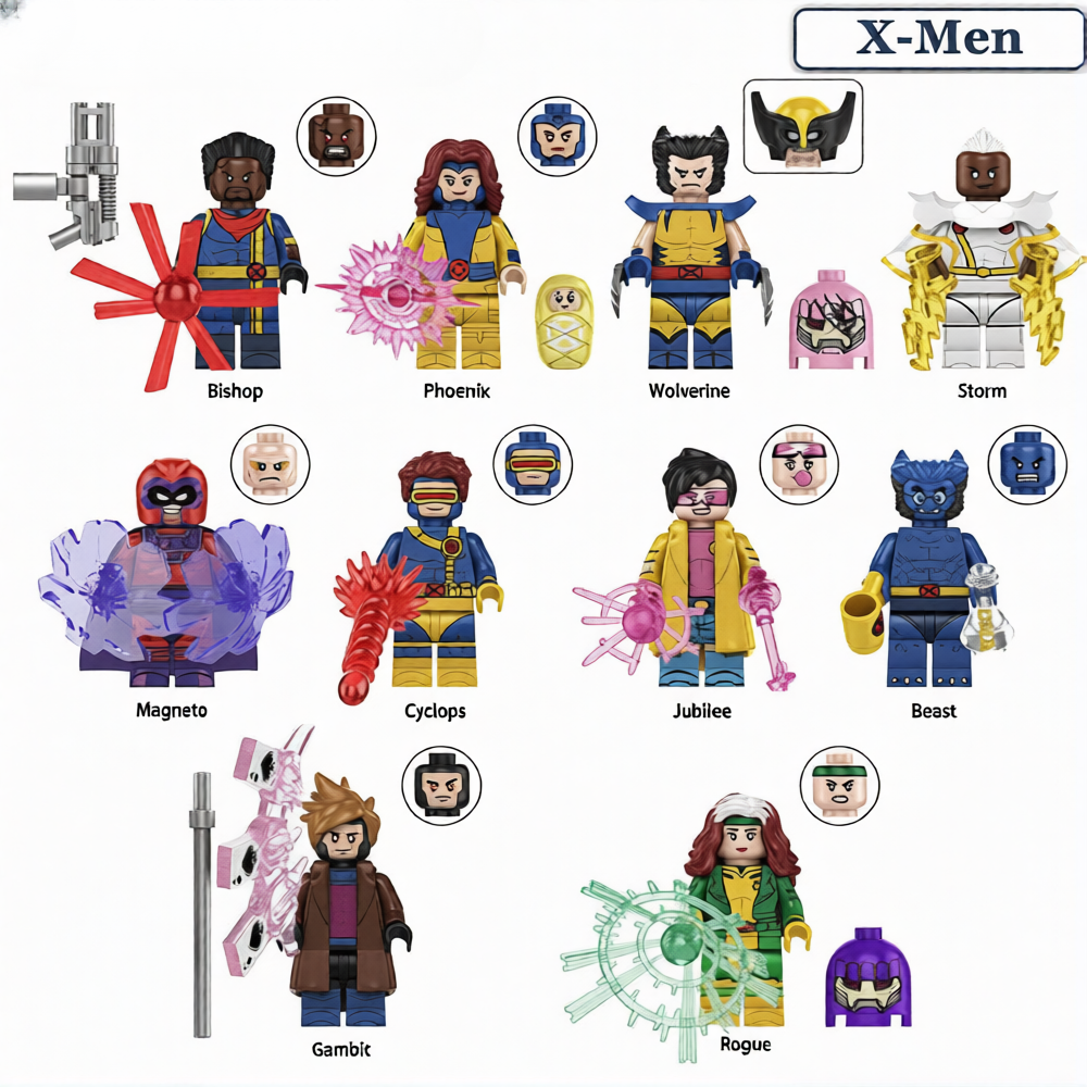 X-Men '97 Set of 10 Lego Minifigures custom toys S2