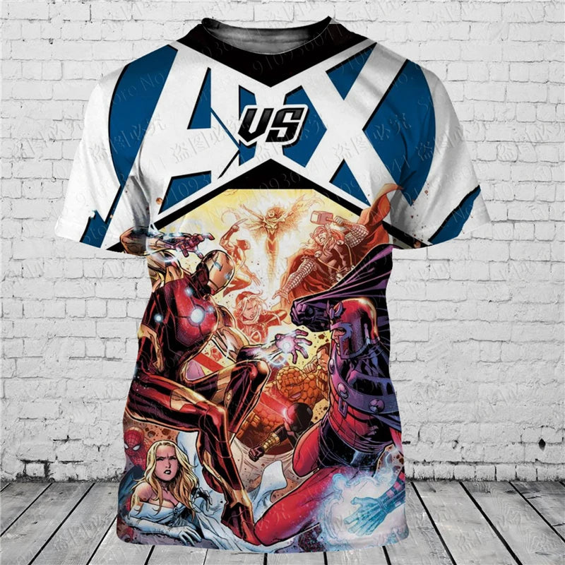 X MEN comic 3D print Disney t shirt  men women Short Sleeve casual style Summer Casual Streetwear Tee Tops