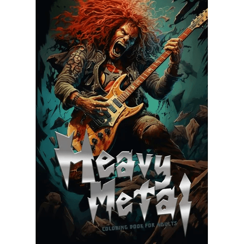 Heavy Metal Coloring Book for Adults: Headbanger Coloring Book Metal Music Coloring Book for Adults Heavy Metal coloring book grayscale A4 64P - Paperback - 