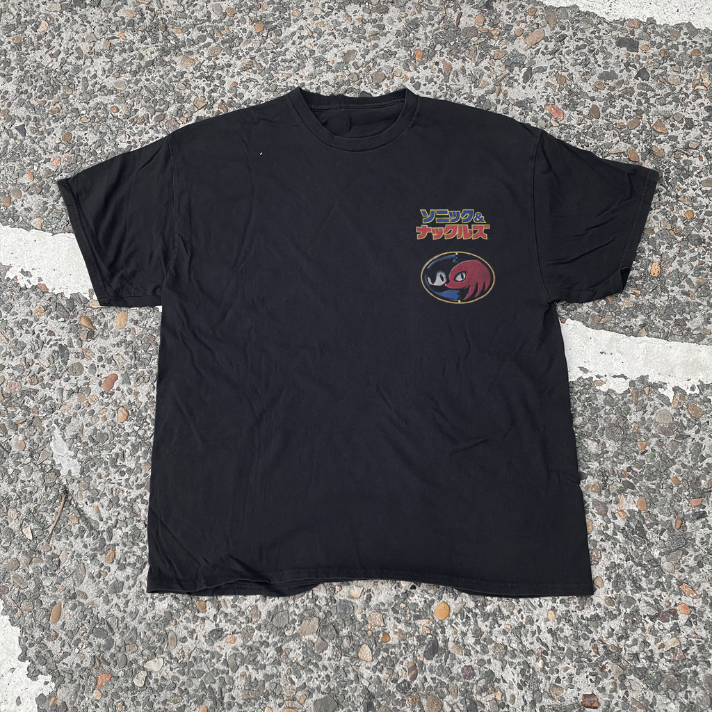 Rare 1994 Japanese 'Sonic & Knuckles' Vintage Black Washed Tee