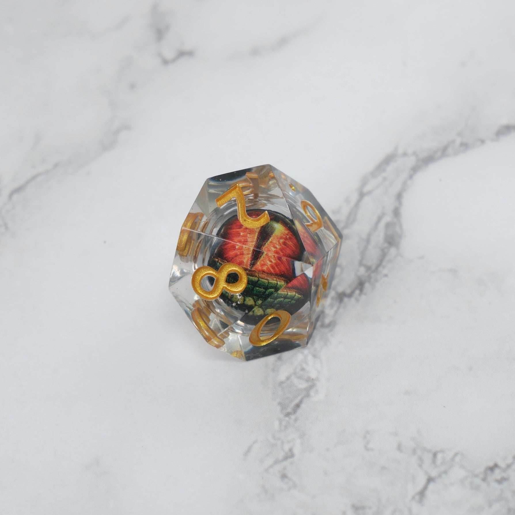 Xanathar's Eye | 7 Piece Moving Eye DnD Dice Set | Acrylic RPG Gaming Dice - 