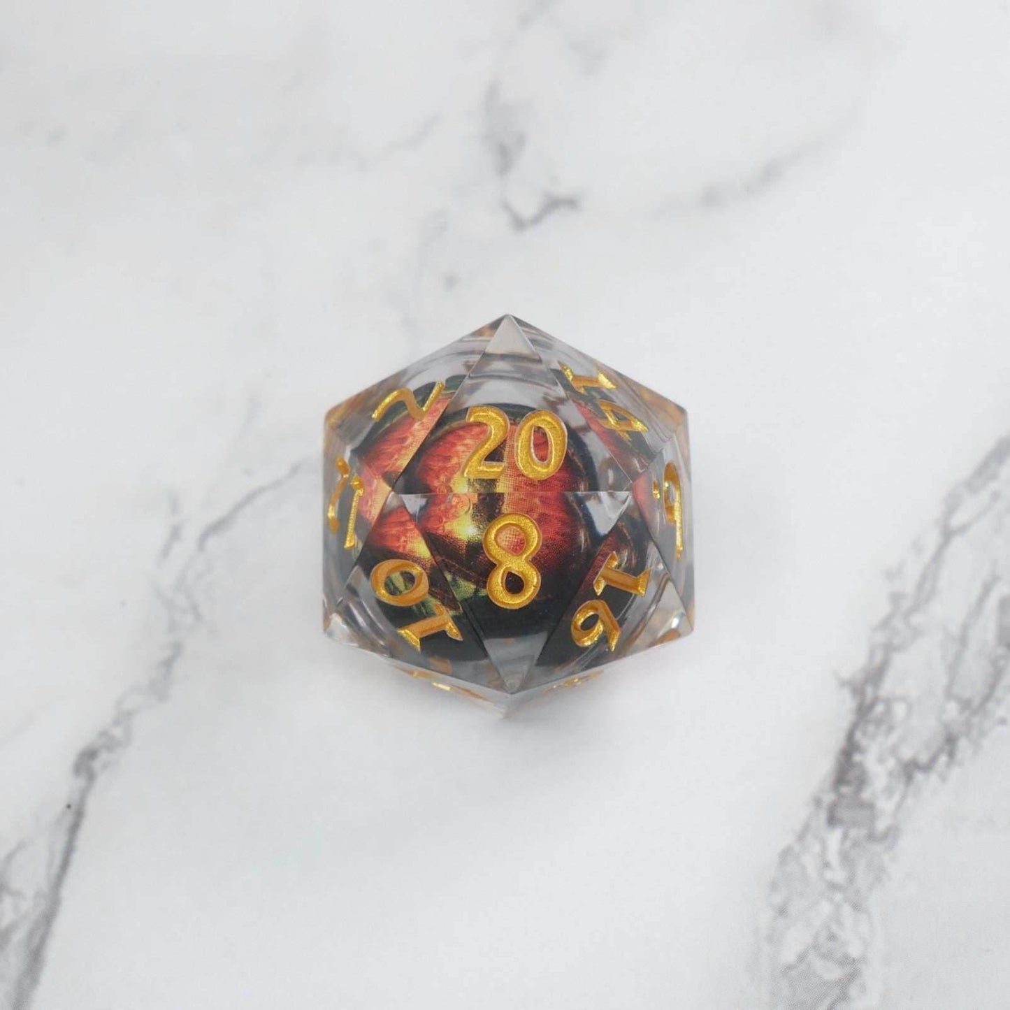Xanathar's Eye | 7 Piece Moving Eye DnD Dice Set | Acrylic RPG Gaming Dice - 