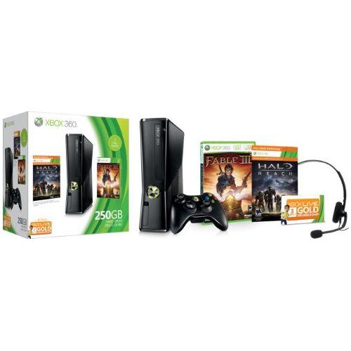 Xbox 360 S (Console-CIB) 250GB Holiday Bundle W/Halo Reach & Fable 3