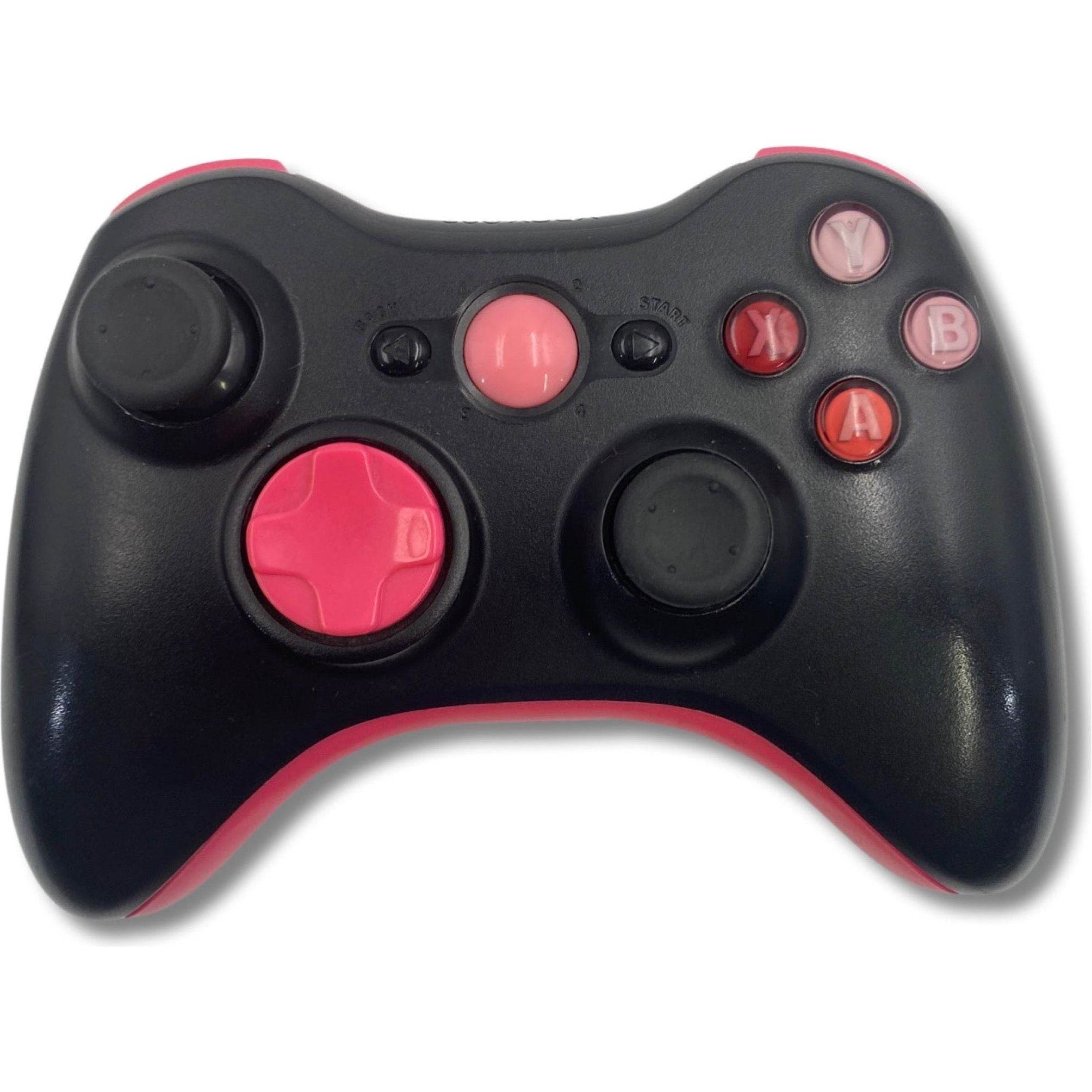 Xbox 360 Wireless Official-Controller - Xbox 360 - Black & Pink Custom
