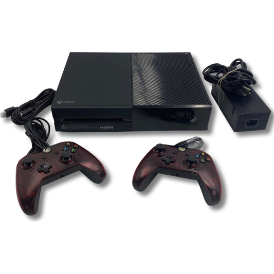 Xbox One 500 GB Black Console (With 2 Wired Controllers)