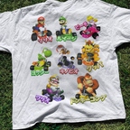 Japanese 90s 'MarioKart 64' Vintage Washed White Tee