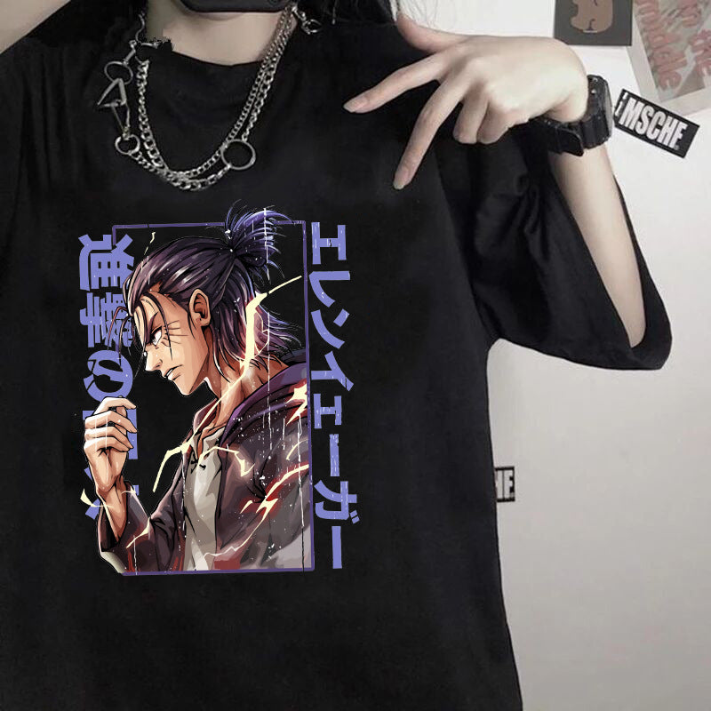 Y2k Japanese Anime Attack on Titan T Shirt Shingeki No K yoji