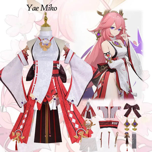 Yae Miko Cosplay Costume - Genshin Impact - Only Wig / XS