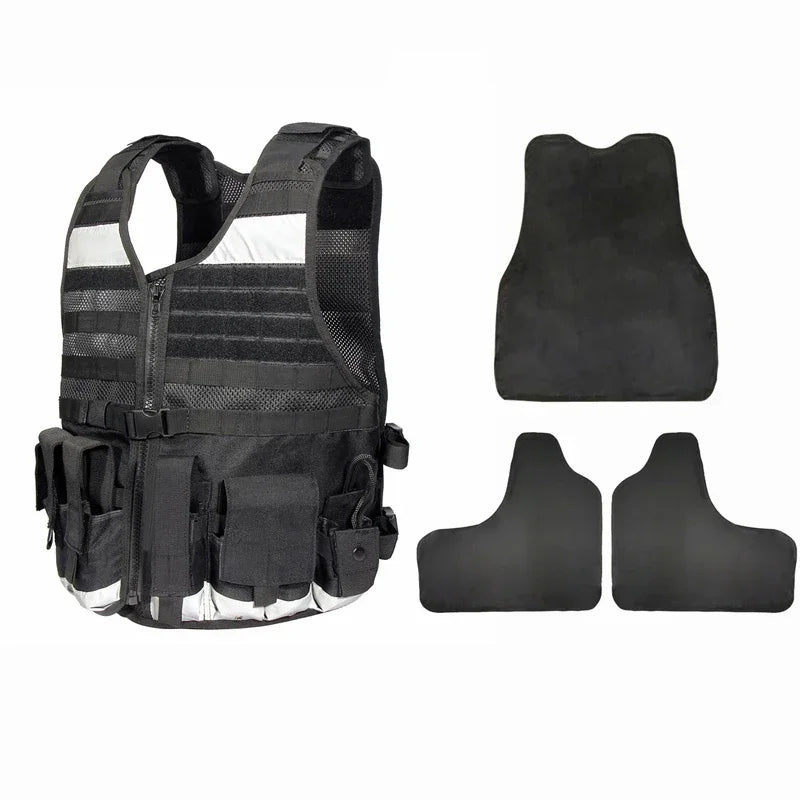 Yakeda Airsoft Tactical Vest Training Body Armor Equipment Combat Vest Protective Plate Carrierr CS Reflective Survival Jacket