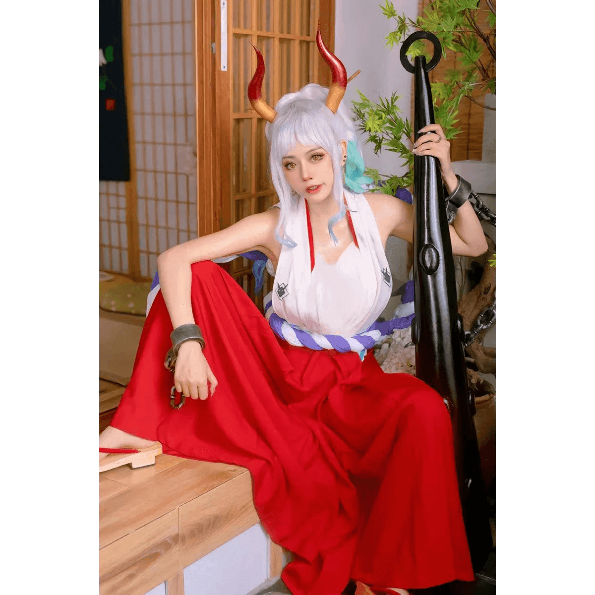 One Piece Yamato Cosplay - Kimono Uniform & Wig - Costume / S / One Piece