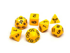 Yellow Opaque Dice - 7 Piece Set - 